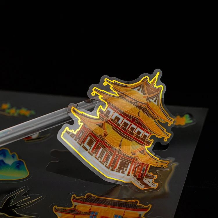 product custom stickers waterproof transparent vinyl sticker sheet label printing manufacturer design clear logo label sticker-3