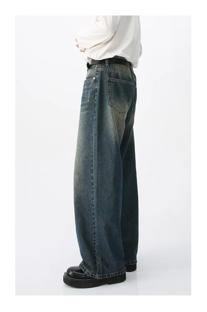 Denim Hose Stilvolle Lose herren Gerade Herren Baggy Fit Jeans_voghion.com