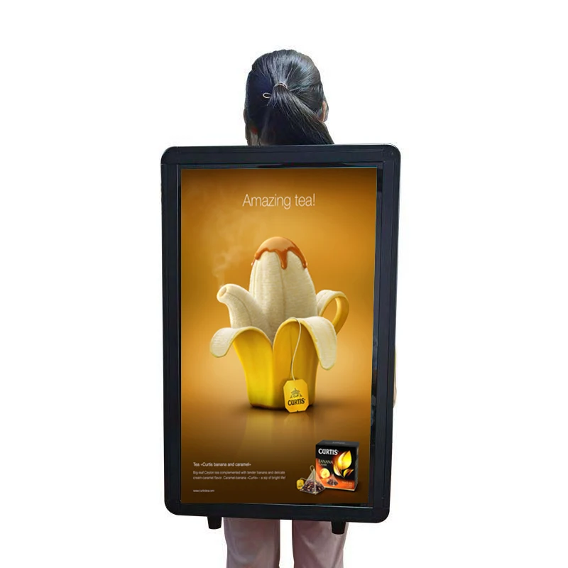 Portable LCD Video Player Menu Display Board and Light Box for Restaurant Advertising Ordering Backlight for Billboards