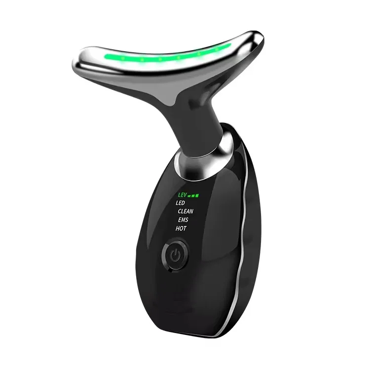 Mini Handheld LED Light Therapy Massager for Facial Neck Anti-Aging Wrinkle Skin Lifting U Shape Uplifting Device with USB Plug