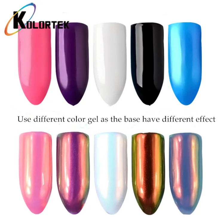 Kolortek Chrome Mirror Unicorn Effect Aurora Pigment Powder for Nail Art