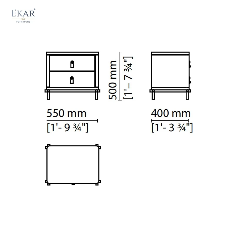 product sleek modern wooden bedside table with durable metal legs for home hotel or hospital versatile bedroom furniture-67