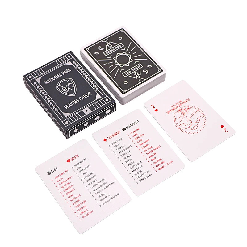 Custom Logo Personalized Poker Cards Printing 280gsm Blue Core Paper Black Playing Card