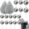 20 pg silver foam ball paper fan set
