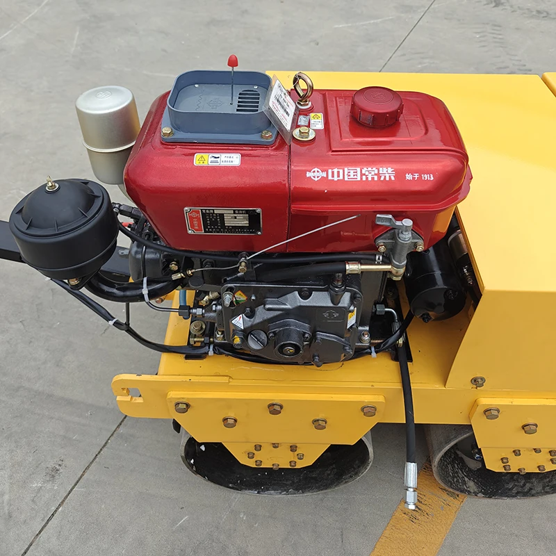 0.6 Ton Mini Road Roller Compactor Double Drum Vibratory Machine Small ...