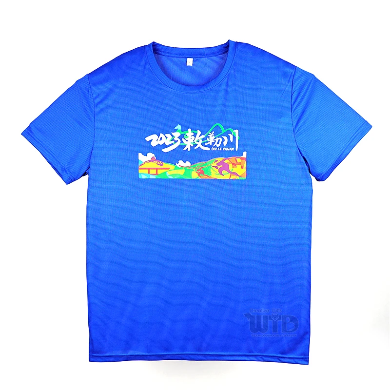 Fábrica Personalizada Secagem Rápida Corrida Atletismo Camiseta Promocional Evento Maratona Roupa em Poliéster