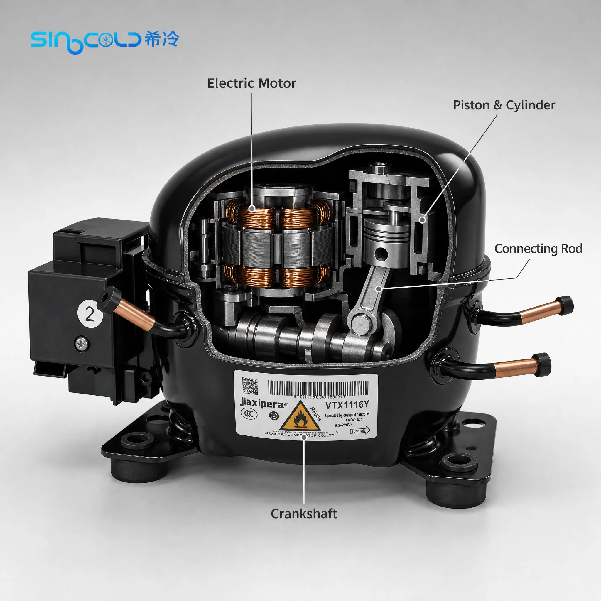 Original New Jiaxipera Refrigeration Compressor VTX1116Y VTX1113Y