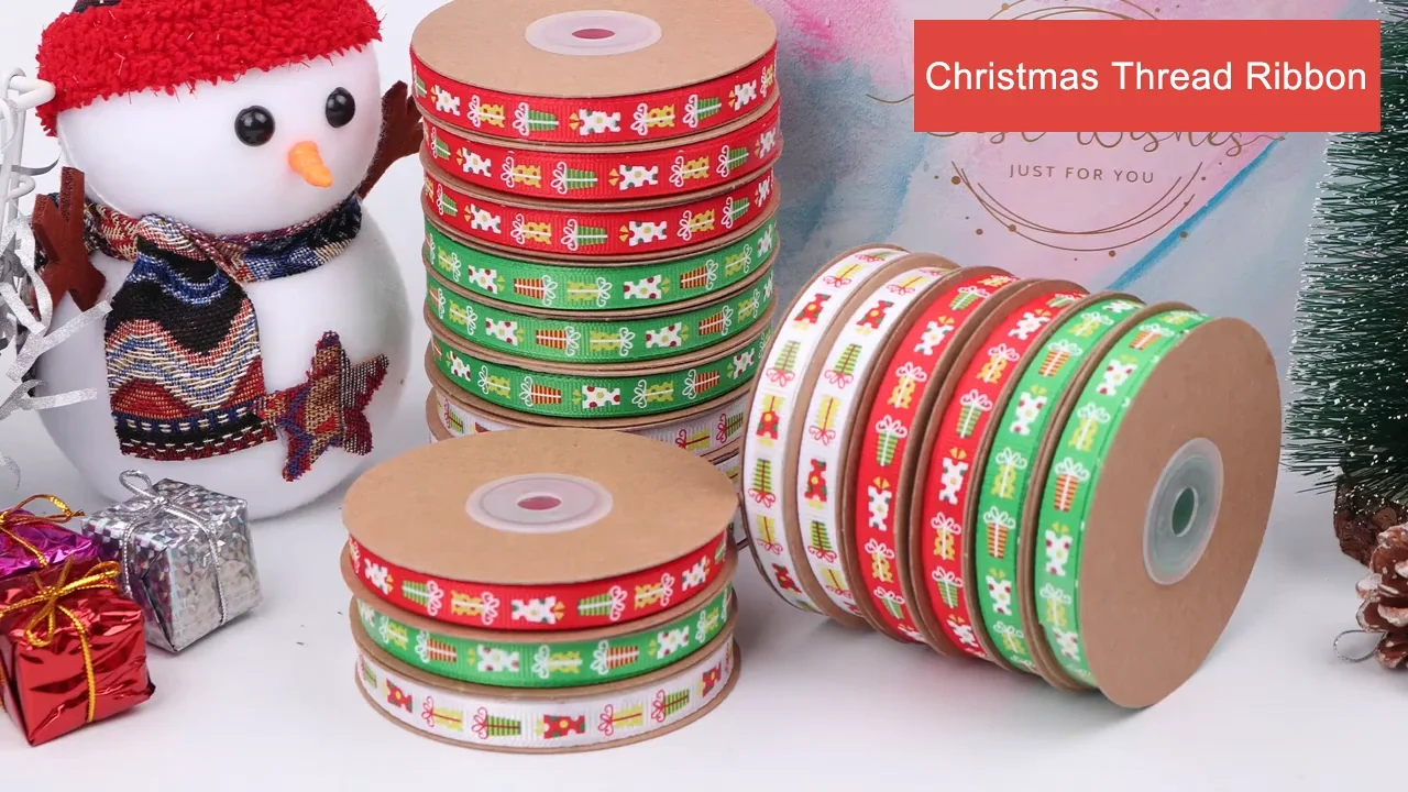 Luxury Christmas Ribbon For Gift Wrapping Factory Wholesales Gift Wrapping Ribbon Christmas 