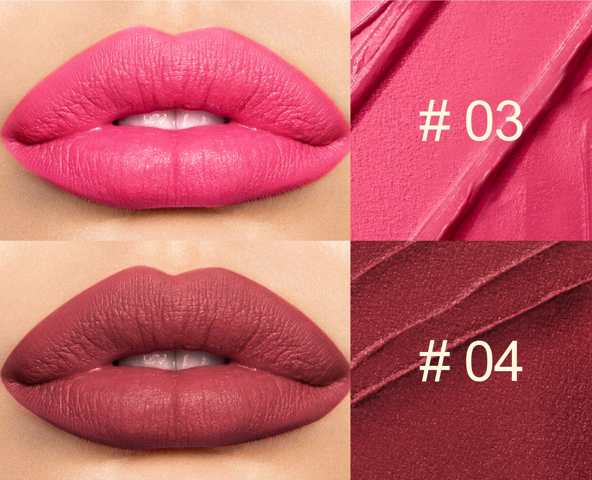 6 Pieces/box Lip Shape Velvet Matte Lipstick Set Moisturizing