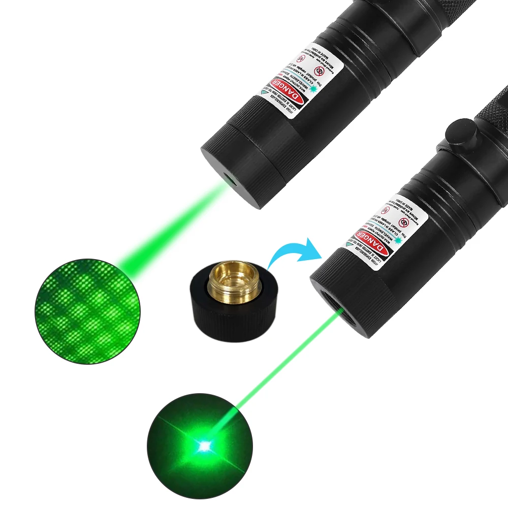 50Miles Green 5mw 532nm 303 Laser Pen Lazer Pointer Lamp Burn Adjust Zoom 