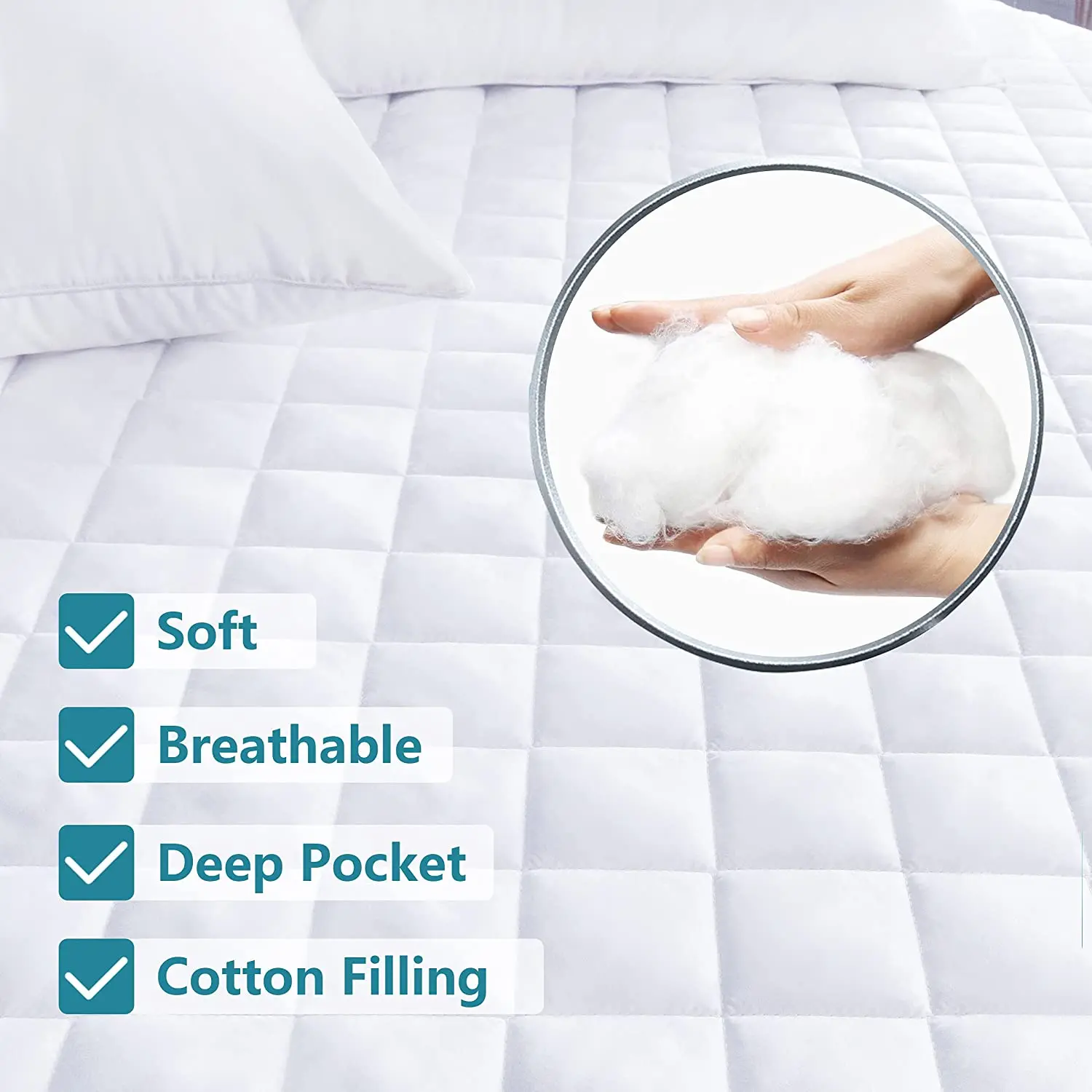 Dust Mite Proof Mattress Protector Bed Bug Waterproof Mattress Cover