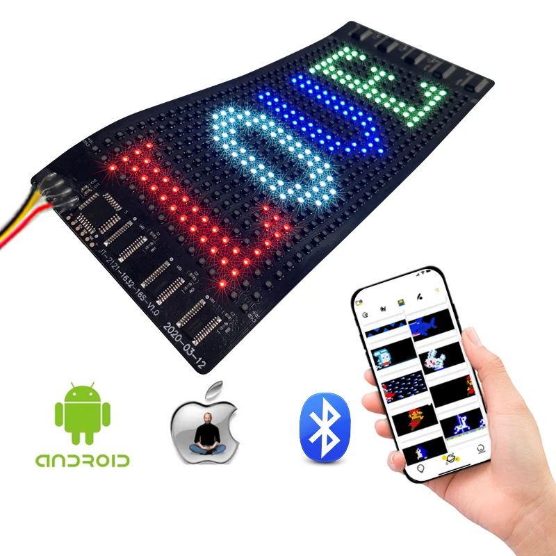Iledshow Flexible Soft Low Light Weight Smart Phone App Programable Soft LED Running Message Display Sign Board