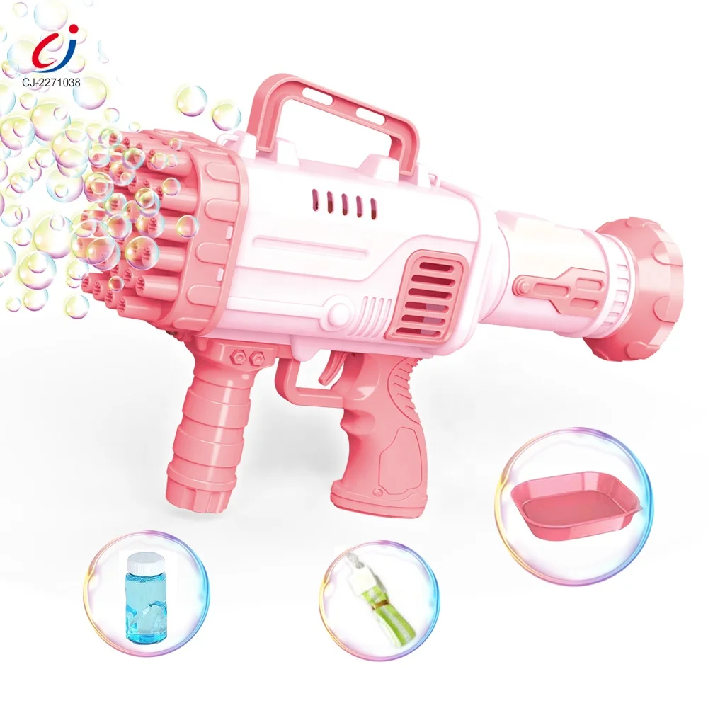 Rocket Boom Bubble Gun Toy Electric Bubble Maker w/ 32 Hole Blower