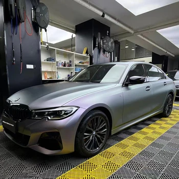 Matte Metallic Titanium Gray Vinyl Wrap – vinylfrog