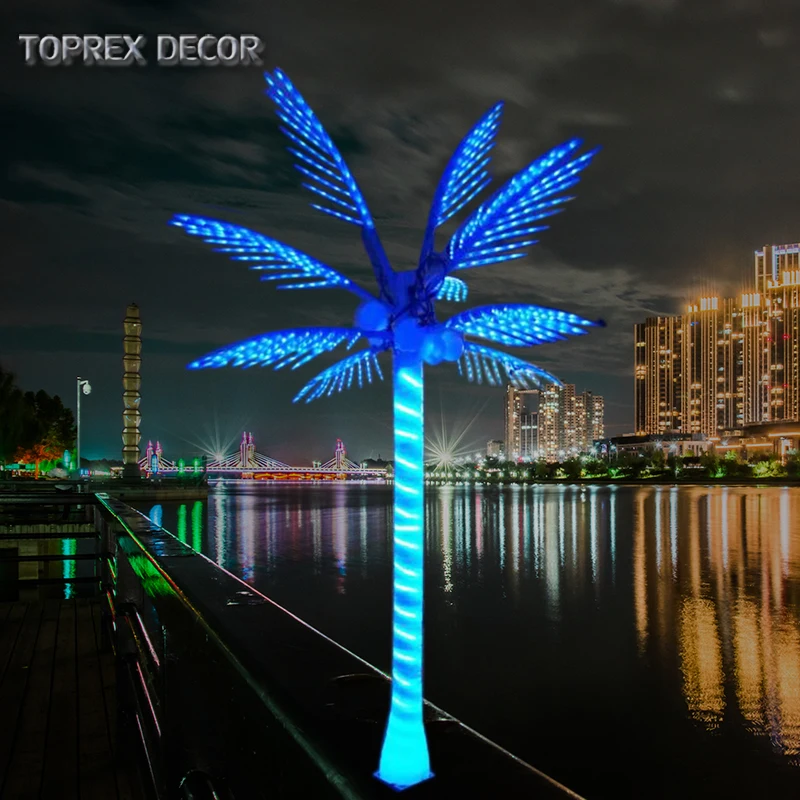 Coconut Palm Tree Fairy Garden LED Lights Artificial Outdoor Christmas Decoration with IP65 & IP44 Ratings