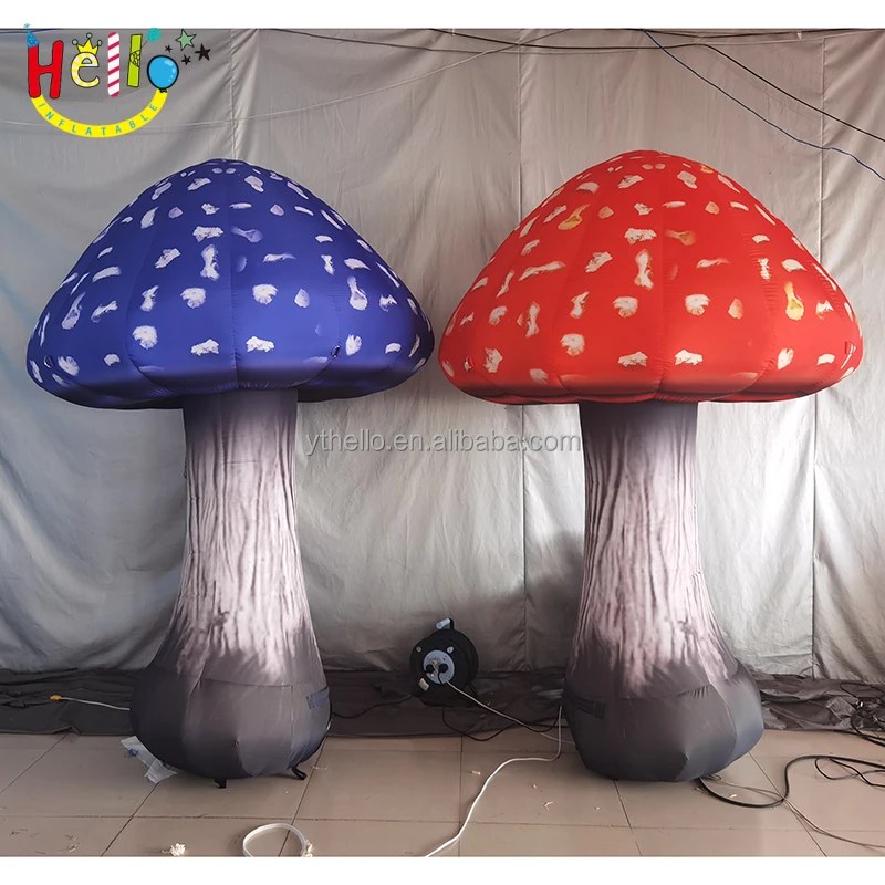 Large Inflatable Mushroom Model Led Lighting Decoration Props for Party