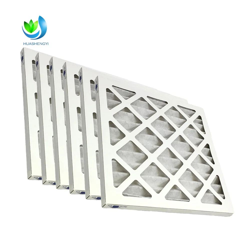 Walson Customized H13 MERV 6 8 11 13 14 15 Pleated Hvac Air Filters Aluminium Frame Air Conditioner HVAC System Air Merv Filter