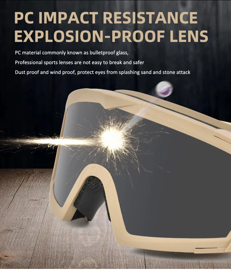 V50 Bullet-proof Polarized Uv400 Cs Games Glasses Tactical Eyewear Shooting Ballistic Sunglasses Tactical Lenses Goggles