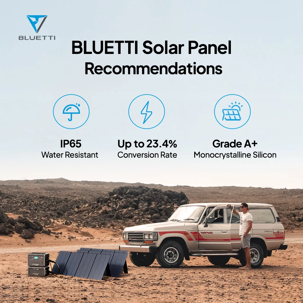 Bluetti Solar Power Electricity Generation Portable Solar Energy System 3 Dc Output Solar Ac Power Bank Station