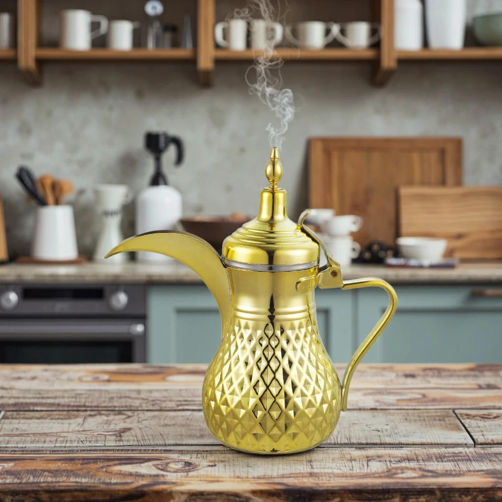 Luxury Stainless Steel Arabic Coffee Pot & Dallah