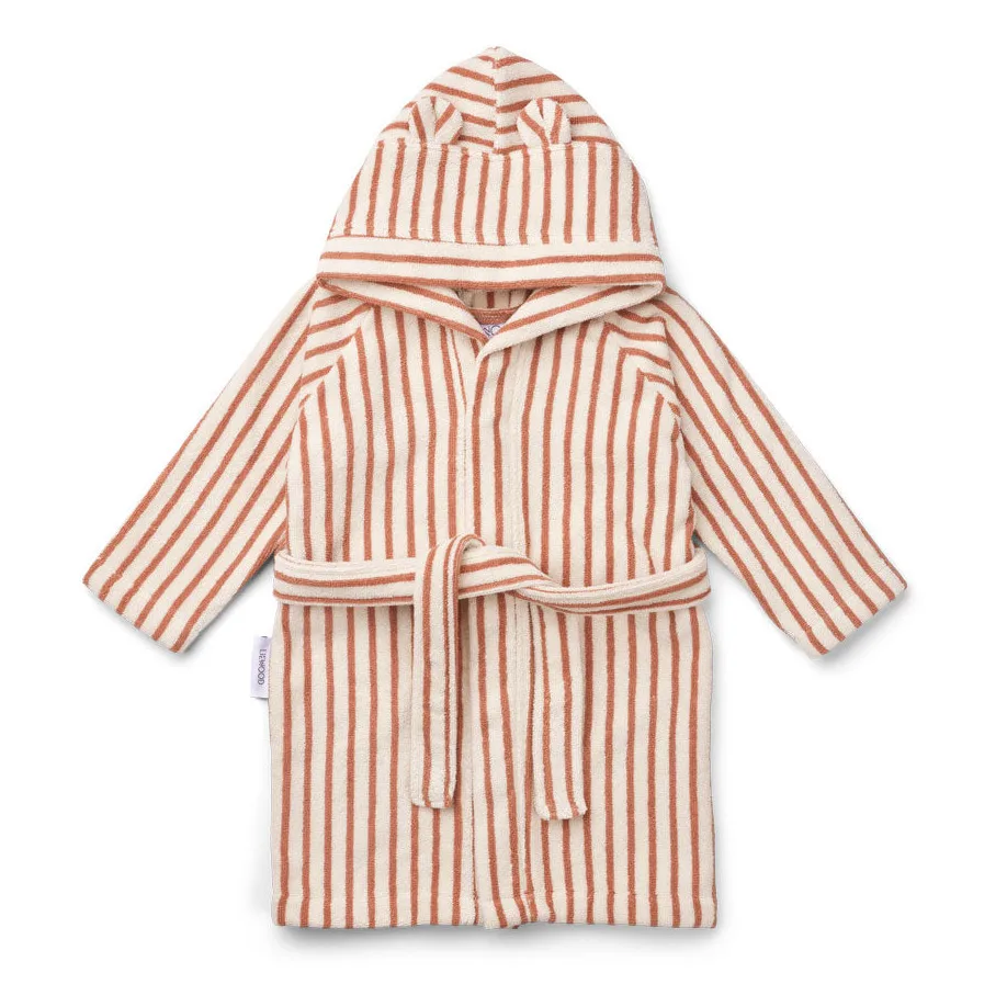 Popular Striped Baby Hooded Towel Many Size Antibacterial Towel Organic Cotton Kids Bathrobe Softer Robe Towel