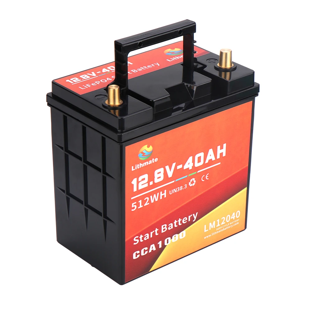 Hot Selling Small Capacity High Power CCA 1000 12.8V Lifepo4 12v 40ah Car Jump Start Lithium Battery