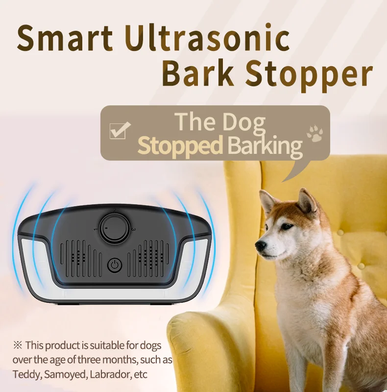 New Upgraded 10-30KHZ Rechargeable Cat Dog Barking Repeller Deterrent Anti Bark Device Ultrasonic Dog Repeller Training Device details