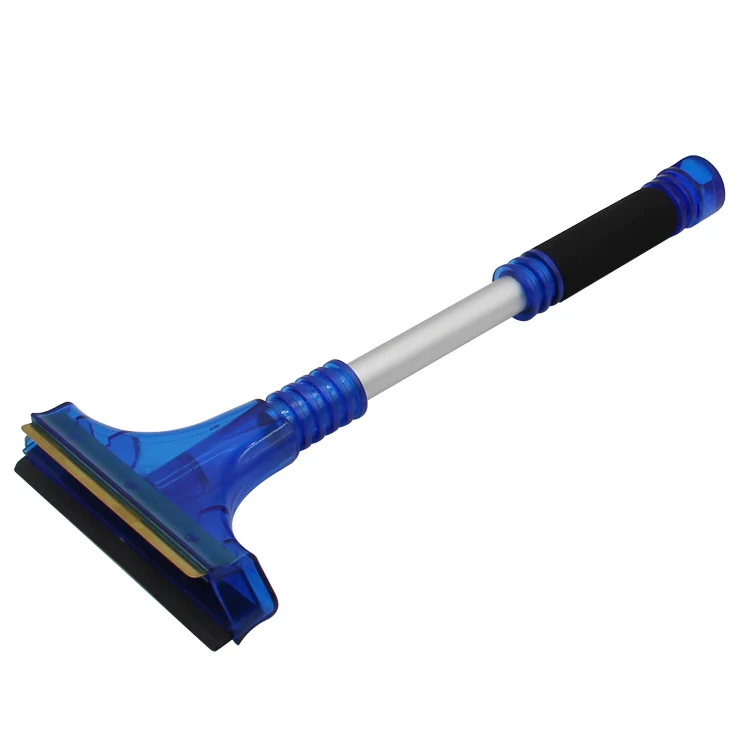 Auto Car Ice Break Scraper Aluminum Long Handle Rubber Snow Ice Scraper Snow Removal with Window Squeegee