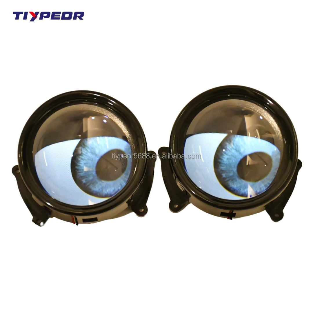 product tiypeor car light accessories blinking 12v led headlight 3inch dynamic devil eye angel eye decoration lights upgrading retrofits-5