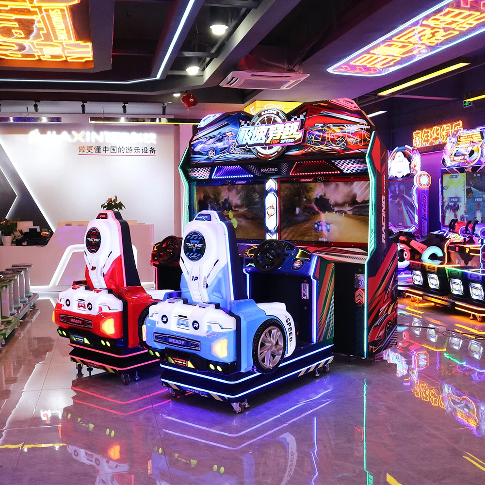 Funspace Coin Operated Driving Car Simulator Video Game 43 inch LCD ...