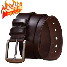 Genuine Leather Men's Pin Buckle Belt Factory Directly Supply High Quality Cow Hide Belt For Men