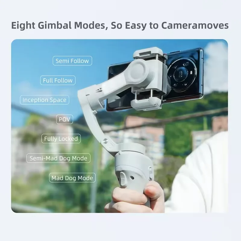 COMITOK L7C Pro, stabilisateur de cardan pour iPhone, stabilisateur de téléphone pour enregistrement vidéo avec suivi du visage/des objets, cardan à 3 axes pour Android et iPhone 15 Pro Max