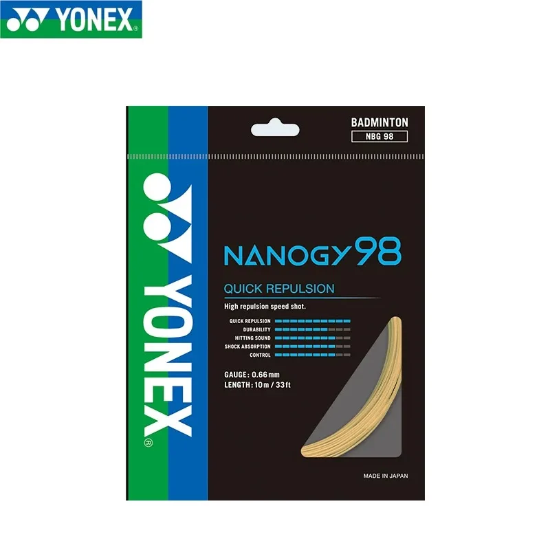 Yonex Badminton Racquet String NANOGY 98 10M