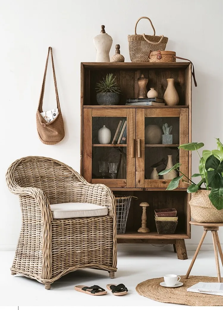 Modern Solid Wood Wooden Chest Farmhouse Sideboard Recycled