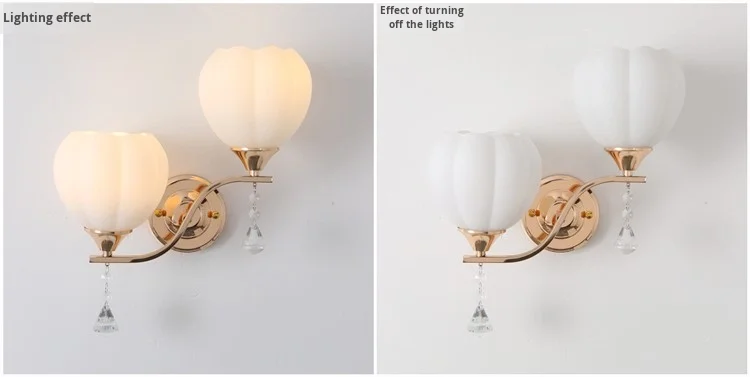 product new creative led american wall lamp for bedroom living room balcony stair corridor and aisle iron body with e26 bulb base-1