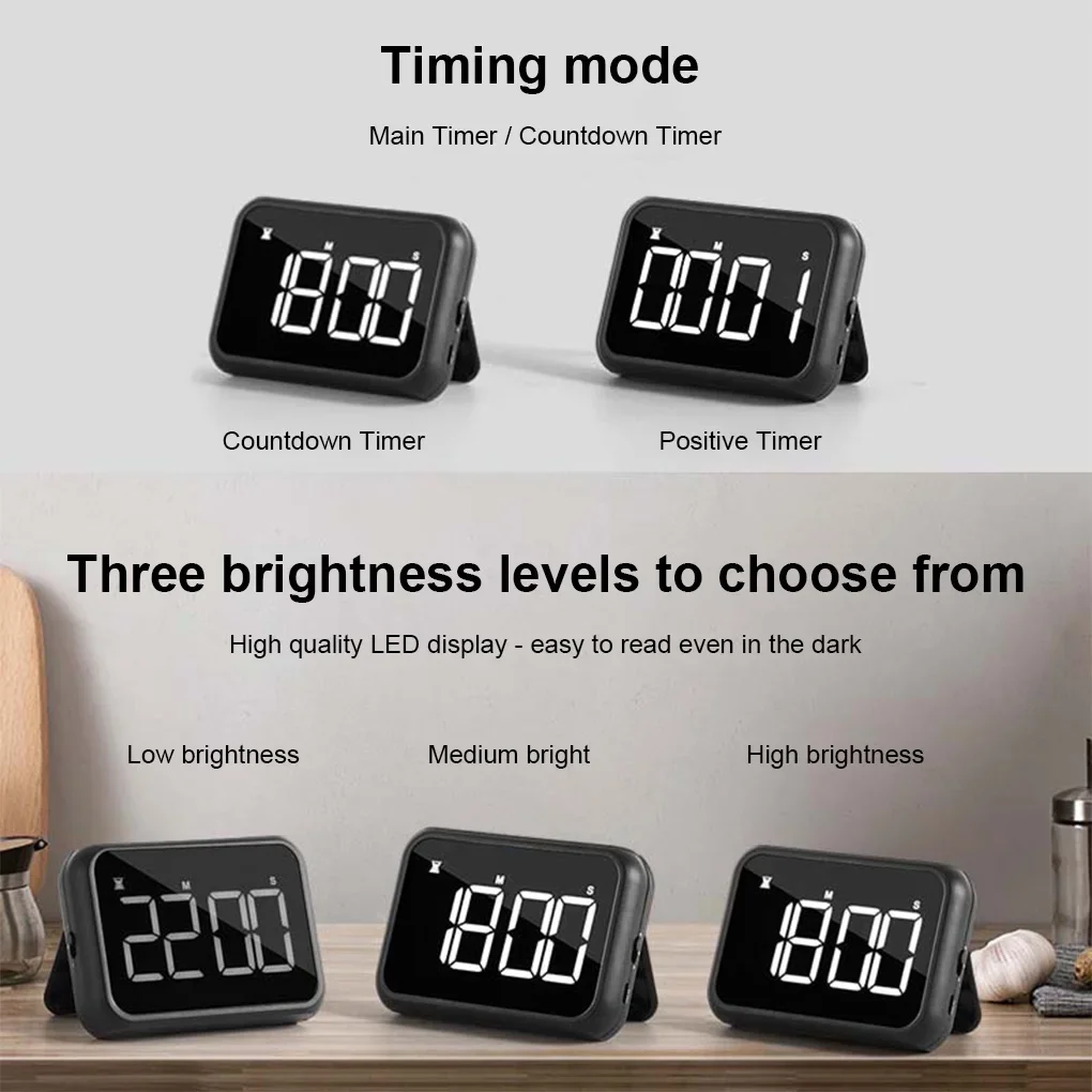 Multifunctional Productivity Tools Student Countdown Baking Learning LED Display Timing Time Manager