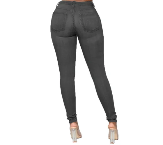 New Arrival Casual Hip Lift Slim Street Style Small Foot Women Jeans Pencil High Waist Skinny Stretch Women Jeans