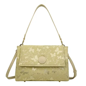 2026 New Arrival PU Leather Embroidery Print Handbag High Quality Designer Leisure Shopping Bag for Ladies for Winter Spring