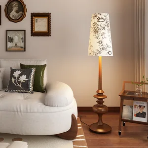 JACKSUN French Retro Solid Wood Table Lamp for Bedroom High-End Ancient Middle Atmosphere Light Modern Design Decorative Bedside