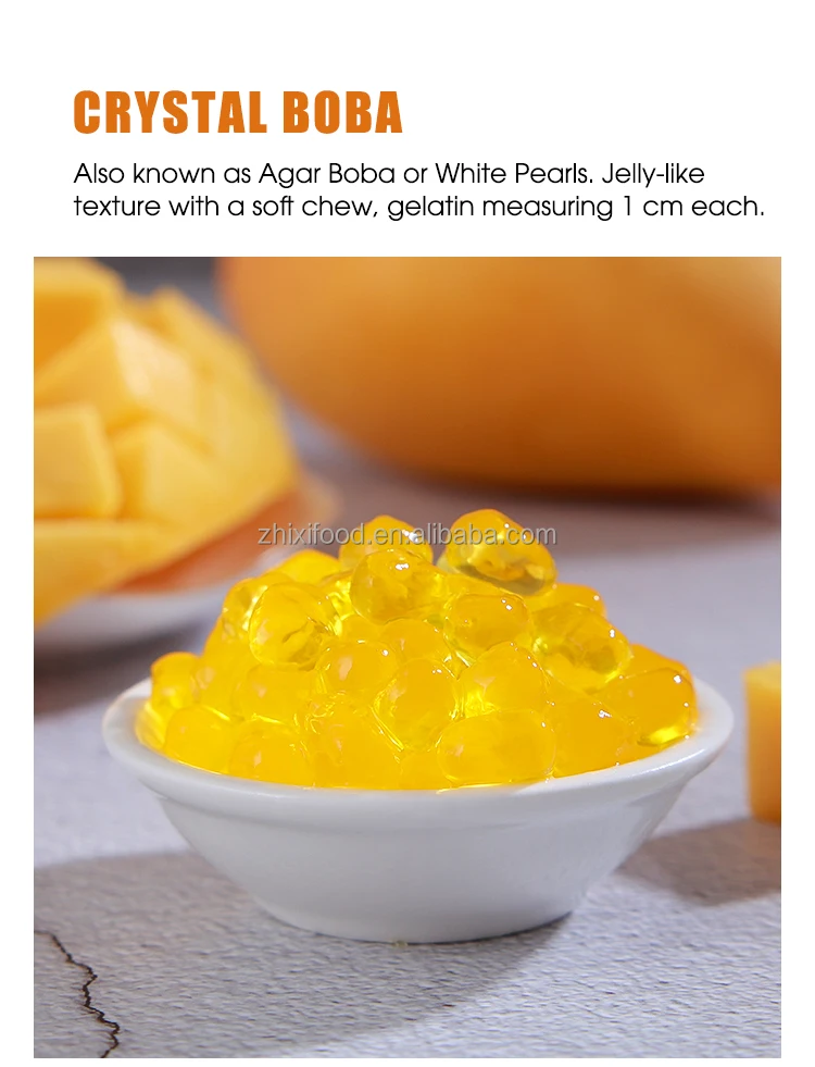 1kg Mango Taste Agar Konjac Jelly Pearls Crystal Boba Buy Ready To Eat Crystal Boba,Agar