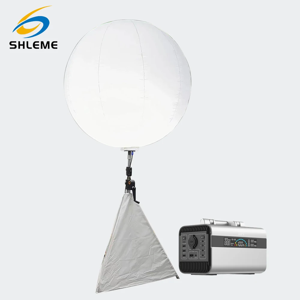 SHLEME RGB Waterproof Traffic Backpack LED Balloon Light Tower with IP54 200W Event Lighting