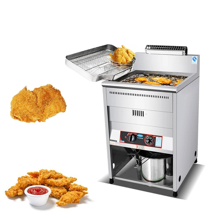 Commercial Stainless Steel Gas Chickenrow Frying Chips Fryer Chicken Deep Fryer Machine Buy