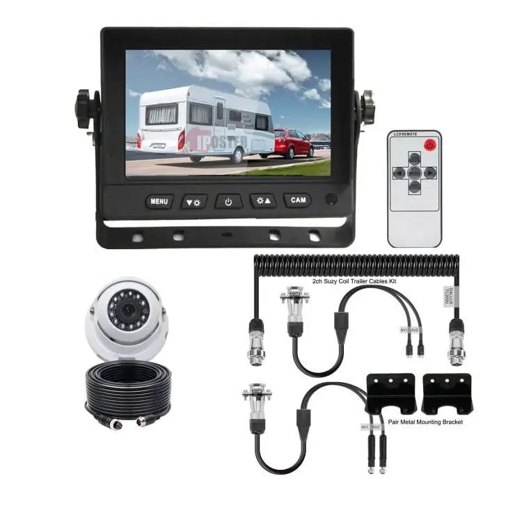 Prik Verdeel Losjes Iposter Best-selling Caravan Ccd Reversing Camera Trailer Suzy Coil Cable  And 2xmetal Mounting Bracket With 5in Monitor Kit - Buy 5inch Quad Monitor  Dvr,Ccd Rear View Camera,Suzy Cables Product on Alibaba.com