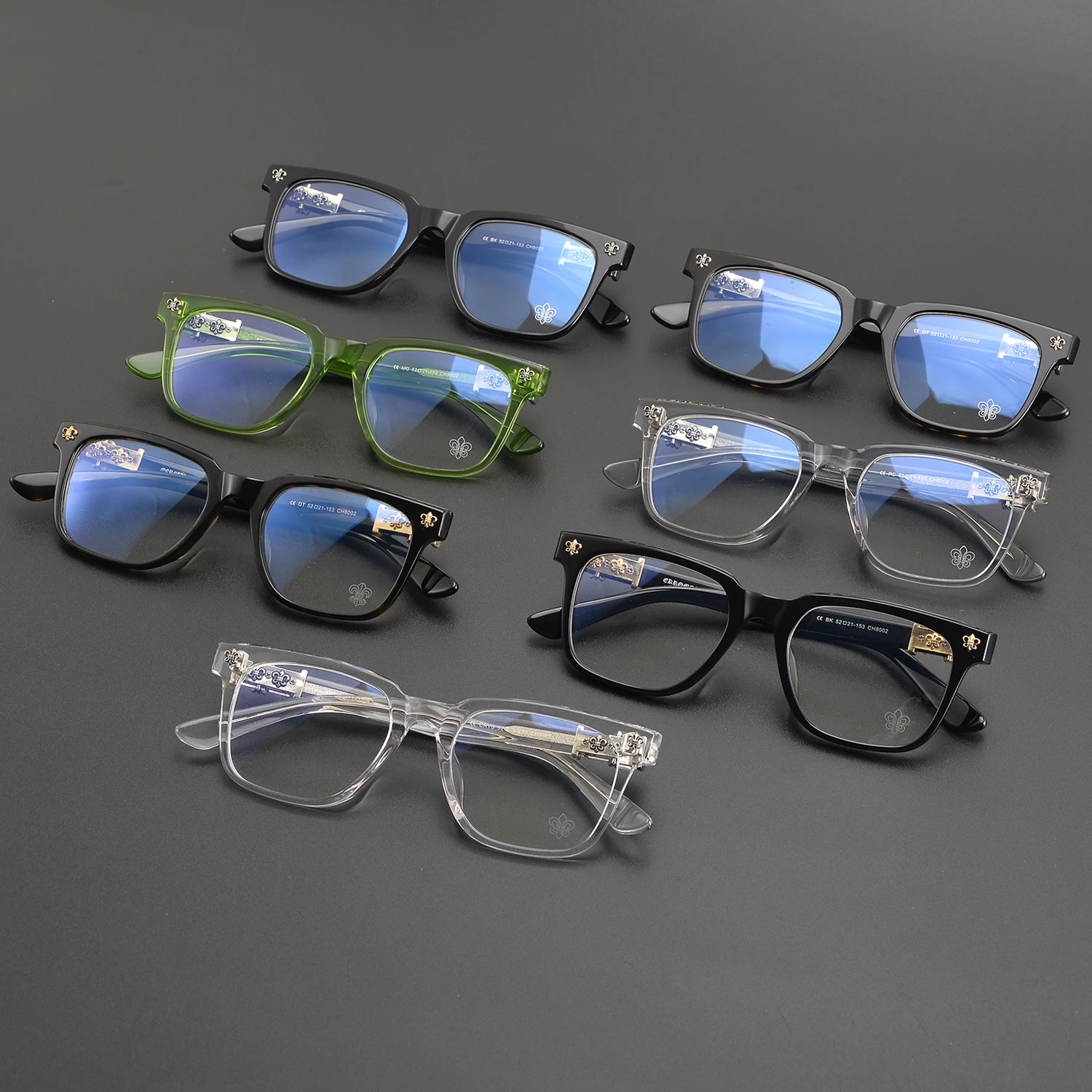 Unisex Rectangular Popular Frame Acetate Branded Granny Grandpa Reading Women Glasses Frame Personalized Solid Color Eyeglasses