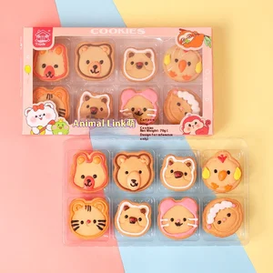 Animal Fruit Cartoon Decorative Biscuits Crispy Hard Snacks for Children's Day Birthday Gift Box Packaging