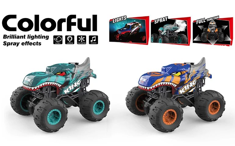 Remote control toys new cars hot sale big wheel monster truck toy high speed spray rc car