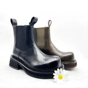 Professional Custom Casual Leather Boots for Ladies New Style Height Increasing with Comfortable Rubber Sole for Winter