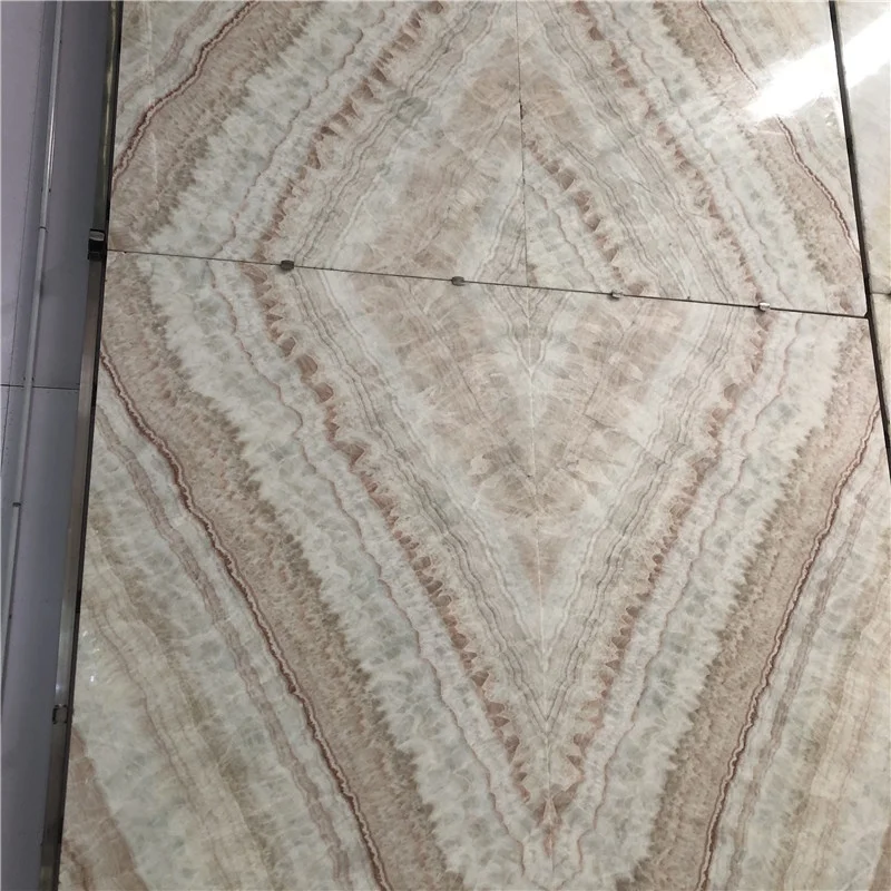 product natural stone book match led backlight beige brown onyx marble slab for wall decoration-0