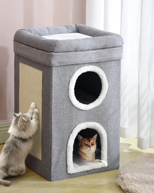 Three-layer Elevated Cat Bed Removable Washable Pet Bed Cattery Folding Pet Cat Litter Pet Beds