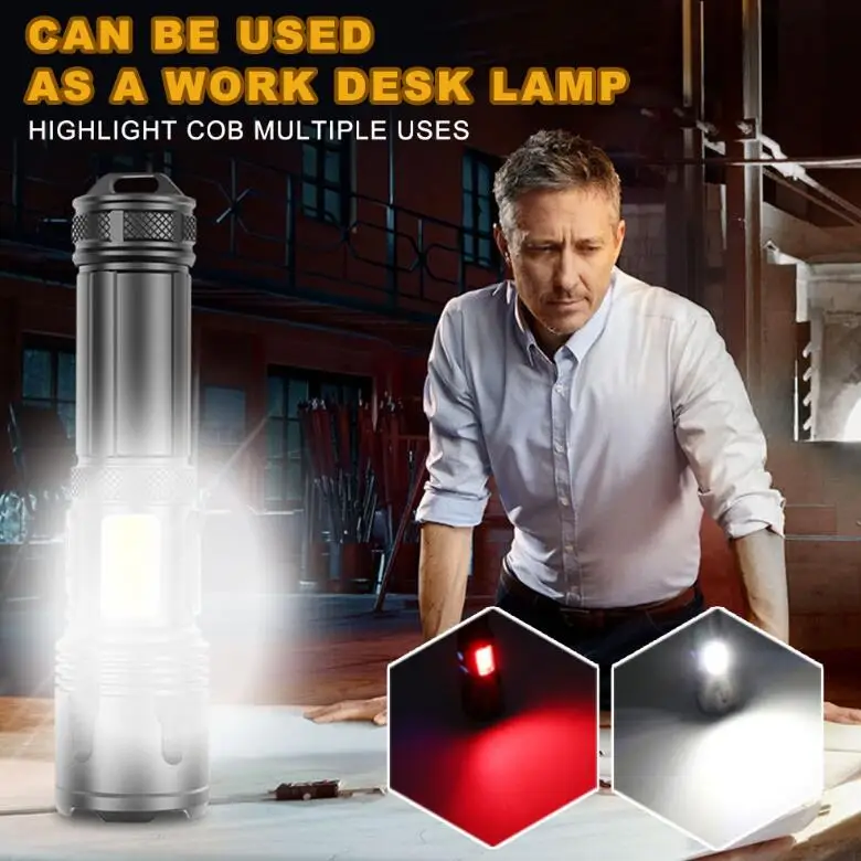 Powerful Bright Light Cob Torch Price Tactical Lampe Torche Led XHP99 P70 Torch Rechargeable Led Flashlight